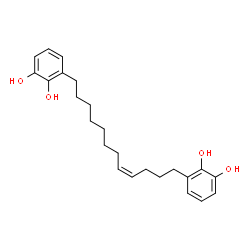 ChemSpider 2D Image | 3,3'-[(4Z)-4-Dodecene-1,12-diyl]di(1,2-benzenediol) | C24H32O4