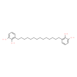 ChemSpider 2D Image | 3,3'-(1,14-Tetradecanediyl)di(1,2-benzenediol) | C26H38O4
