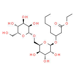 ChemSpider 2D Image | Ethyl 3-{[6-O-(beta-D-gulopyranosyl)-beta-D-gulopyranosyl]oxy}octanoate | C22H40O13