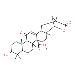 ChemSpider 2D Image | Methyl 3-hydroxy-11,29-dioxo-22,29-epoxyolean-12-en-27-oate | C31H44O6
