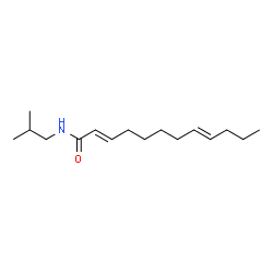 ChemSpider 2D Image | (2E,8E)-N-Isobutyl-2,8-dodecadienamide | C16H29NO