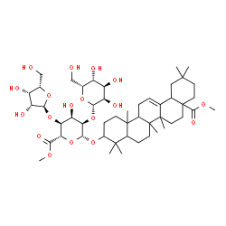 ChemSpider 2D Image | 28-Methoxy-28-oxoolean-12-en-3-yl methyl beta-D-gulopyranosyl-(1->2)-[alpha-L-lyxofuranosyl-(1->4)]-beta-D-allopyranosiduronate | C49H78O18