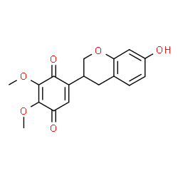 ChemSpider 2D Image | 5-(7-Hydroxy-3,4-dihydro-2H-chromen-3-yl)-2,3-dimethoxy-1,4-benzoquinone | C17H16O6