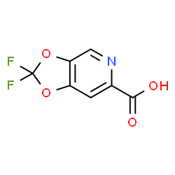 ChemSpider 2D Image | 2,2-Difluoro[1,3]dioxolo[4,5-c]pyridine-6-carboxylic acid | C7H3F2NO4