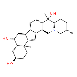ChemSpider 2D Image | (3alpha,5alpha,6beta)-Cevane-3,6,20-triol | C27H45NO3