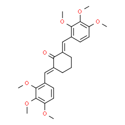 ChemSpider 2D Image | (2E,6E)-2,6-Bis(2,3,4-trimethoxybenzylidene)cyclohexanone | C26H30O7