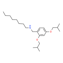 ChemSpider 2D Image | N-(2,4-Diisobutoxybenzyl)-1-octanamine | C23H41NO2