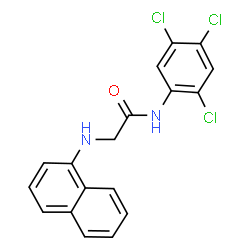 ChemSpider 2D Image | N~2~-1-Naphthyl-N-(2,4,5-trichlorophenyl)glycinamide | C18H13Cl3N2O