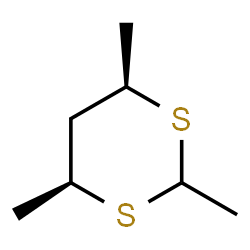ChemSpider 2D Image | (4R,6S)-2,4,6-Trimethyl-1,3-dithiane | C7H14S2