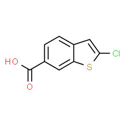 ChemSpider 2D Image | 2-Chloro-1-benzothiophene-6-carboxylic acid | C9H5ClO2S