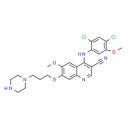 ChemSpider 2D Image | N-Desmethyl Bosutinib | C25H27Cl2N5O3