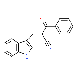 ChemSpider 2D Image | (2E)-2-Benzoyl-3-(1H-indol-3-yl)acrylonitrile | C18H12N2O