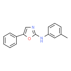ChemSpider 2D Image | N-(3-Methylphenyl)-5-phenyl-1,3-oxazol-2-amine | C16H14N2O
