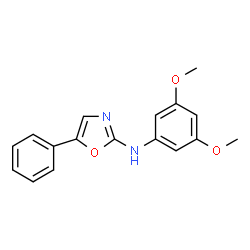 ChemSpider 2D Image | N-(3,5-Dimethoxyphenyl)-5-phenyl-1,3-oxazol-2-amine | C17H16N2O3