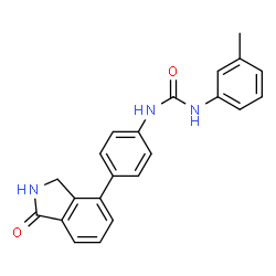 ChemSpider 2D Image | 1-(3-Methylphenyl)-3-[4-(1-oxo-2,3-dihydro-1H-isoindol-4-yl)phenyl]urea | C22H19N3O2