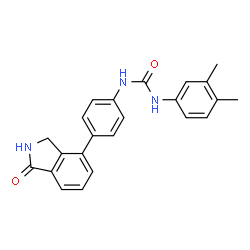 ChemSpider 2D Image | 1-(3,4-Dimethylphenyl)-3-[4-(1-oxo-2,3-dihydro-1H-isoindol-4-yl)phenyl]urea | C23H21N3O2