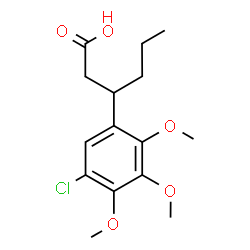 ChemSpider 2D Image | 3-(5-Chloro-2,3,4-trimethoxyphenyl)hexanoic acid | C15H21ClO5