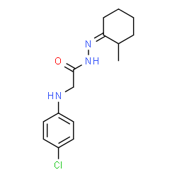 ChemSpider 2D Image | 2-[(4-Chlorophenyl)amino]-N'-[(1Z)-2-methylcyclohexylidene]acetohydrazide | C15H20ClN3O