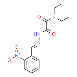 ChemSpider 2D Image | N,N-Diethyl-2-[(2E)-2-(2-nitrobenzylidene)hydrazino]-2-oxoacetamide | C13H16N4O4