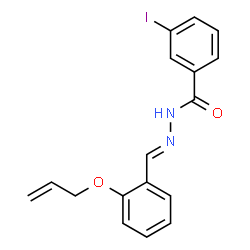 ChemSpider 2D Image | N'-{(E)-[2-(Allyloxy)phenyl]methylene}-3-iodobenzohydrazide | C17H15IN2O2