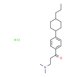 ChemSpider 2D Image | 3-(Dimethylamino)-1-[4-(4-propylcyclohexyl)phenyl]-1-propanone hydrochloride (1:1) | C20H32ClNO