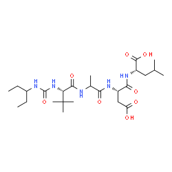 ChemSpider 2D Image | 3-Methyl-N-(3-pentanylcarbamoyl)-L-valylalanyl-L-alpha-aspartyl-L-leucine | C25H45N5O8
