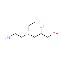 ChemSpider 2D Image | 3-[(2-Aminoethyl)(ethyl)amino]-1,2-propanediol | C7H18N2O2