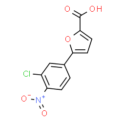ChemSpider 2D Image | 5-(3-Chloro-4-nitrophenyl)-2-furoic acid | C11H6ClNO5