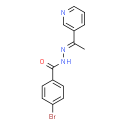 ChemSpider 2D Image | 4-Bromo-N'-[(1E)-1-(3-pyridinyl)ethylidene]benzohydrazide | C14H12BrN3O
