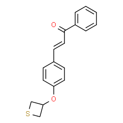 ChemSpider 2D Image | (2E)-1-Phenyl-3-[4-(3-thietanyloxy)phenyl]-2-propen-1-one | C18H16O2S