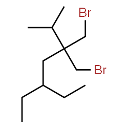 ChemSpider 2D Image | 3,3-Bis(bromomethyl)-5-ethyl-2-methylheptane | C12H24Br2