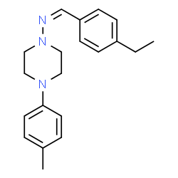 ChemSpider 2D Image | (Z)-1-(4-Ethylphenyl)-N-[4-(4-methylphenyl)-1-piperazinyl]methanimine | C20H25N3