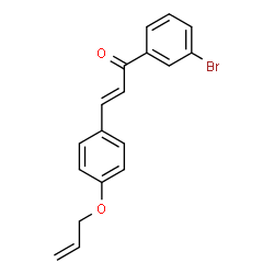 ChemSpider 2D Image | (2E)-3-[4-(Allyloxy)phenyl]-1-(3-bromophenyl)-2-propen-1-one | C18H15BrO2