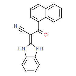 ChemSpider 2D Image | 2-(1,3-Dihydro-2H-benzimidazol-2-ylidene)-3-(1-naphthyl)-3-oxopropanenitrile | C20H13N3O