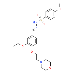 ChemSpider 2D Image | N'-[(E)-{3-Ethoxy-4-[2-(4-morpholinyl)ethoxy]phenyl}methylene]-4-methoxybenzenesulfonohydrazide | C22H29N3O6S