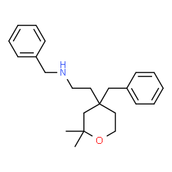 ChemSpider 2D Image | N-Benzyl-2-(4-benzyl-2,2-dimethyltetrahydro-2H-pyran-4-yl)ethanamine | C23H31NO