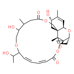 ChemSpider 2D Image | (1'R,2R,3'R,6'S,8'R,18'Z,20'Z,24'R,25'S)-6',14'-Dihydroxy-17'-(1-hydroxyethyl)-5',13',25'-trimethyl-11'H,22'H-spiro[oxirane-2,26'-[2,10,16,23]tetraoxatetracyclo[22.2.1.0~3,8~.0~8,25~]heptacosa[4,18,20
]triene]-11',22'-dione | C29H40O10