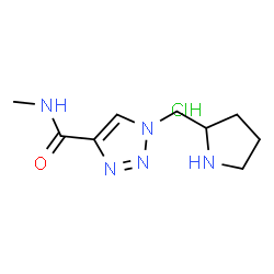 ChemSpider 2D Image | N-Methyl-1-(2-pyrrolidinylmethyl)-1H-1,2,3-triazole-4-carboxamide hydrochloride (1:1) | C9H16ClN5O