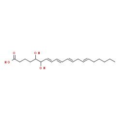 ChemSpider 2D Image | 5,6-dihydroxy-7,9,11,14-eicosatetraenoic acid | C20H32O4