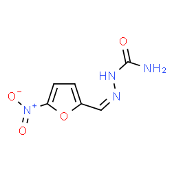 ChemSpider 2D Image | 2-[(5-Nitro-2-furanyl)methylene]hydrazinecarboxamide | C6H6N4O4