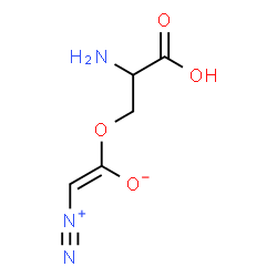 ChemSpider 2D Image | (E)-1-(2-Amino-2-carboxyethoxy)-2-diazonioethenolate | C5H7N3O4