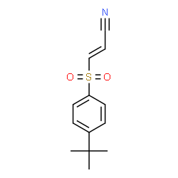 ChemSpider 2D Image | (E)-3-(4-t-Butylphenylsulfonyl)-2-propenenitrile | C13H15NO2S