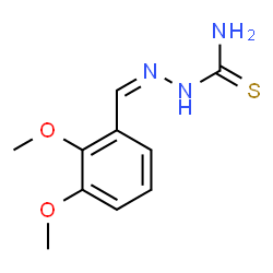 ChemSpider 2D Image | (2Z)-2-(2,3-Dimethoxybenzylidene)hydrazinecarbothioamide | C10H13N3O2S