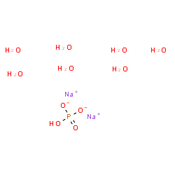 ChemSpider 2D Image | Sodium phosphate dibasic heptahydrate | H15Na2O11P