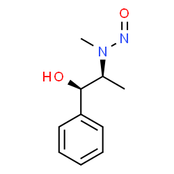 ChemSpider 2D Image | (1R,2S)-2-[Methyl(nitroso)amino]-1-phenyl-1-propanol | C10H14N2O2