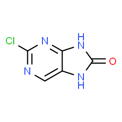 ChemSpider 2D Image | 2-Chloro-7,9-dihydro-8H-purin-8-one | C5H3ClN4O