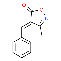 ChemSpider 2D Image | (4E)-4-Benzylidene-3-methyl-1,2-oxazol-5(4H)-one | C11H9NO2