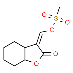 ChemSpider 2D Image | (Z)-(2-Oxohexahydro-1-benzofuran-3(2H)-ylidene)methyl methanesulfonate | C10H14O5S