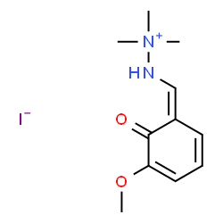 ChemSpider 2D Image | 2-[(Z)-(5-Methoxy-6-oxo-2,4-cyclohexadien-1-ylidene)methyl]-1,1,1-trimethylhydrazinium iodide | C11H17IN2O2