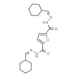 ChemSpider 2D Image | N'~2~,N'~5~-Bis[(Z)-cyclohexylmethylene]-2,5-furandicarbohydrazide | C20H28N4O3